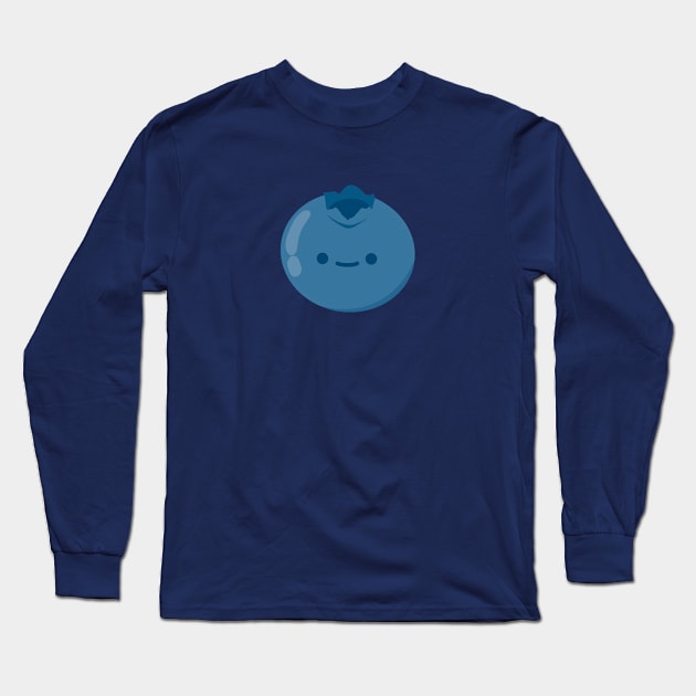 Happy blueberry Long Sleeve T-Shirt by pikki designs